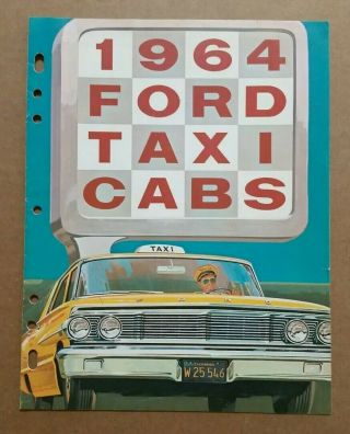 Ford Taxi Cabs,  Sales Brochure,  1964