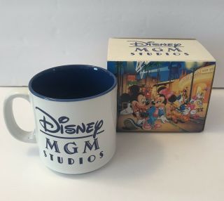 Vintage Walt Disney World Mgm Studios Ceramic Coffee Mug Boxed Hollywood Park