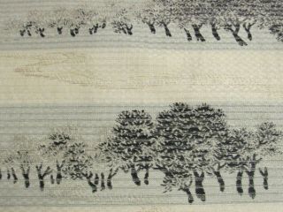 Mountain And Trees Japan Kimono Silk Fabric 44 " L X 27 " W 405