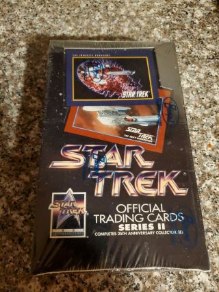 Star Trek Series 2 Trading Card Box 1991 Impel 25th Anniversary Factory