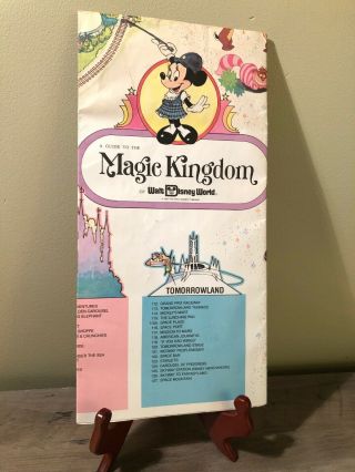 1987 - A Paper Map Guide To The Magic Kingdom Of Walt Disney World Florida Gc
