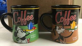 2 Mickeys Minnie Goofy Disney Blend Really Swell Coffee Mug Cup Theme Parks 16oz