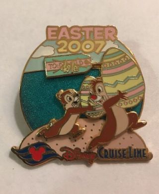 Disney Pin Chip N Dale Dcl Cruise Line Easter Eggs 2007 Le 500 Rare