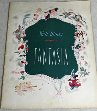 1940 Walt Disney Presents Fantasia Movie Program/booklet