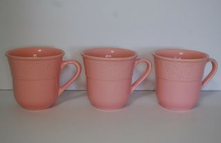 Set 3 Coffee Mugs Cups Pastel Pink Mickey Mouse Silhouette Icon Disney Portugal