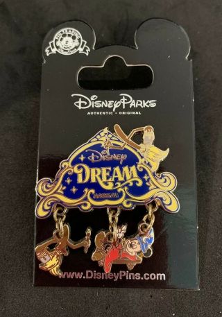 Disney Parks Cruise Line Dcl Dream Ship Sorcerer Mickey Mouse Nassau Dangle Pin
