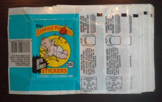(50) 1987 Topps Garbage Pail Kids Gpk 8th Series Wrappers And Empty Wax Box Psa