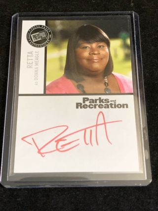 Parks And Recreation Press Pass Retta As Donna Meagle Red Autograph Auto Rare