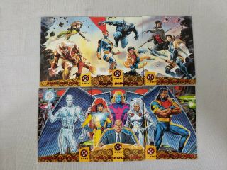 1994 Fleer Ultra X - Men Blue Gold Team Complete Set Of 6 Red Foil