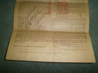 SOUTHERN RAILWAY COMPANY 1901 LIVESOTCK CONTRACT W/REVENUE STAMP 3