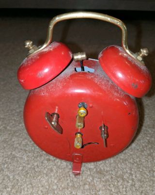 Walt Disney Mickey Mouse Alarm Clock Bradley Pie - Eyed Vintage Germany 5