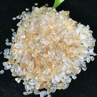Natural Citrine Quartz Crystal Gravel Tumbled Bulk Stone Reiki Healing 100g 1 2
