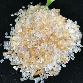 Natural Citrine Quartz Crystal Gravel Tumbled Bulk Stone Reiki Healing 100g 1 3