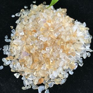 Natural Citrine Quartz Crystal Gravel Tumbled Bulk Stone Reiki Healing 100g 1 4