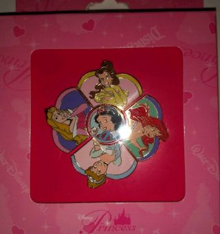 Wdw Puzzle Boxed Set Princess Disney 5 Pin Snow,  Cinderella,  Ariel,  Belle,  Aurora