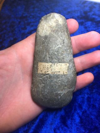 Slate Celt Axe Indian Artifact 4 7/16” South Of Trafalger,  Indiana Johnson Co