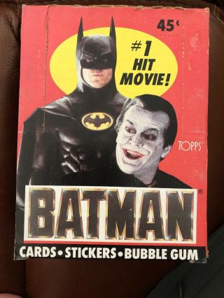 1989 Topps Batman Cards 36 Pack Box With Poster - Jack Nicholson -