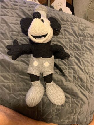 Walt Disney World Mickey Mouse Disneyland Steamboat Willie Knit Plush Doll
