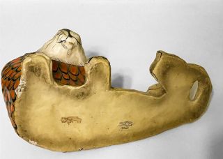 Vintage SERMEL TONALA JAL Paper Mache Lion Signed Folk Art Mexico 8