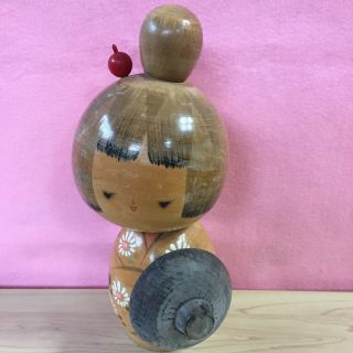 Japanese Vintage Kokeshi Doll Wooden Signed 9.  05 Inches 23 Cm Jp Seller