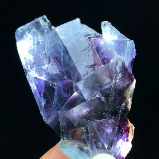 71.  5gnatural Purple Phantom Cube Blue Fluorite Mineral Specimen/inner Mongolia