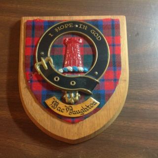 Mcnaughton Family Coat Of Arms And Tartan Heraldry Ancestry Crest Clan Plaque