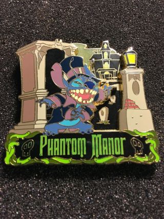 Disney Pin Haunted Mansion Stitch Invasion Phantom Manor Invades Ghost Host Rare