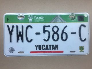 YucatÁn Mexico Pyramid License Plate Expired Graphic Ywc586c