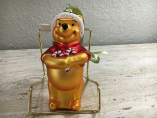 Disney Vintage Classic Winnit The Pooh Mercury Glass Ornament 5 " H