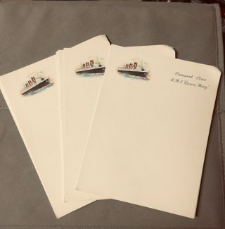 Rms Queen Mary Stationary - Cunard Line Letterhead