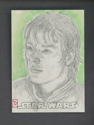 Topps Star Wars Evolution Sketch Card Luke Skywalker David Rabbitte Auto 1/1