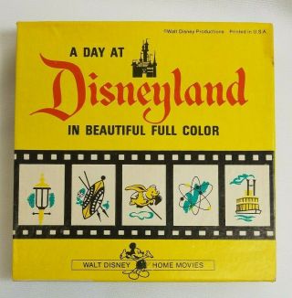 A Day At Disneyland Vintage 8 Film Reel Color 8mm Walt Disney Home Movie