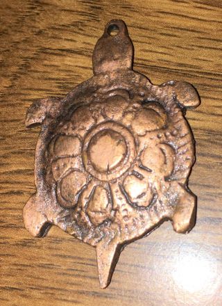1700 ' s Hudson Bay Fur Trade Turtle Medal with HB Touch Mark on back side 3
