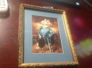 Walt Disney Gallery Mr.  Toad As Blue Boy Concept Art Card 1987,  Framed