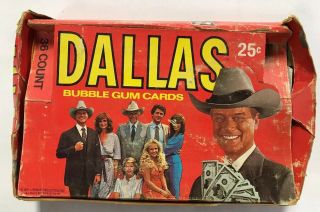 1981 Donruss Dallas Bubble Gum Cards Box W/ 12 Wax Packs