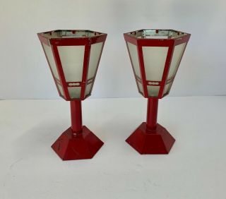 Vintage Japanese Metal And Glass Candle Holder