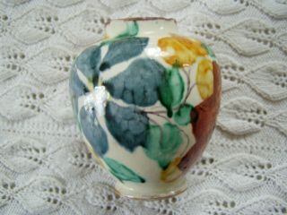 Vintage Mexican Pottery Dripware Floral Vase 3.  5 " Delicate Oaxaca