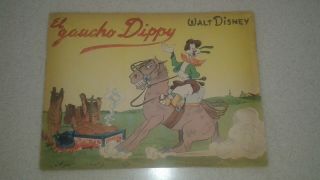 Rare 1942 Walt Disney Argentine Book Comic " El Gaucho Dippy " Mickey Mouse Goofy