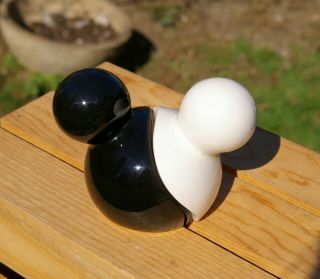 Walt Disney Black & White Mickey Mouse Ears Salt & Pepper Shaker Set 3 1/4 