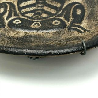 Vintage Haida Frog Ruth Meechan Canadian Art Pottery Clay Hanging Plate Signed 8