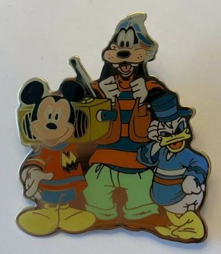 Disney - Mickey Donald & Goofy - Boombox Boom Box Radio Large Pin