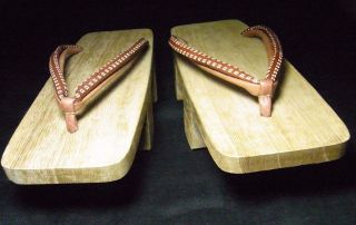 Japanese Vintage Geta Wooden Sandals Flip Flop for Kimono Kiri Paulownia 4