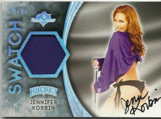Jennifer Korbin 2014 Benchwarmer Hockey Signature Autograph Swatch Sp 15/15
