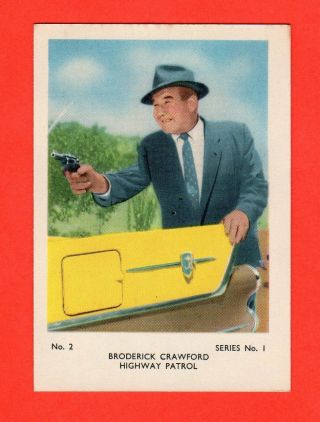1958 Broderick Crawford - Highway Patrol Snap Atv Series 1 Extremely Rare
