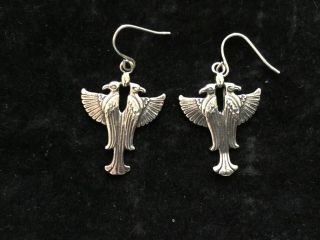 Vintage Western American Peyote Bird Thunderbird Earrings Sterling Silver.  925