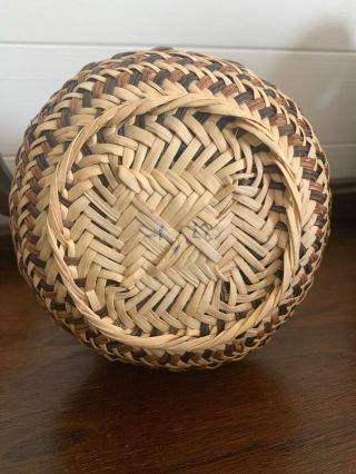 Handwoven Basket Tarahumara Indians,  Mexico,  Pine needle 5 inch 5