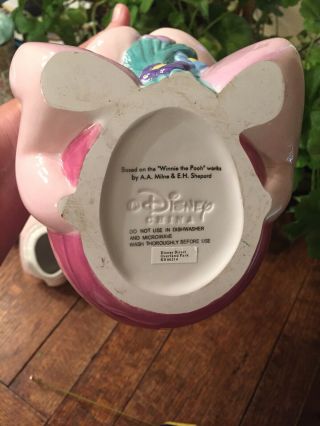 Disney Winnie the Pooh Sweet Piglet Cookie Jar Hugging Bouquet of Flowers 6