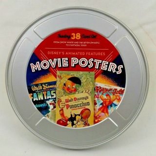 Disney Animated Features Movie Posters Trading Card Set In Limited Edition Tin