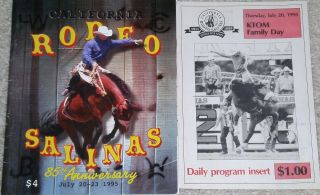 California Rodeo - 1995 - Official Program,  Insert - Salinas California - Ty Murray Cover