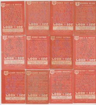 Set Break 1952 Topps Look N See Pick One/ Multiple Cards Complete Your Set